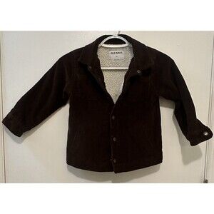 Old Navy Youth 5T Brown Corduroy Jacket Sherpa Lined Kids Outdoor Coat